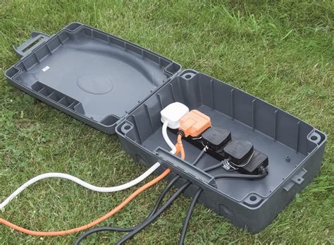 electrical junction box extension cord|outdoor extension lead waterproof box.